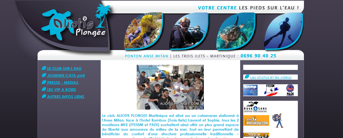 Le club Aliotis Plongée aux Trois-Îlets