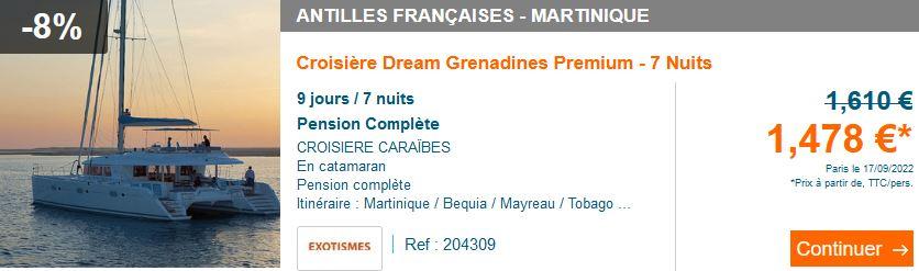 Croisiere dream grenadines premium 7 nuits