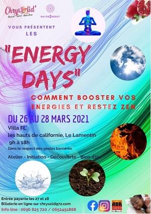 Energy days le lamentin 26 au 28 mars 2021