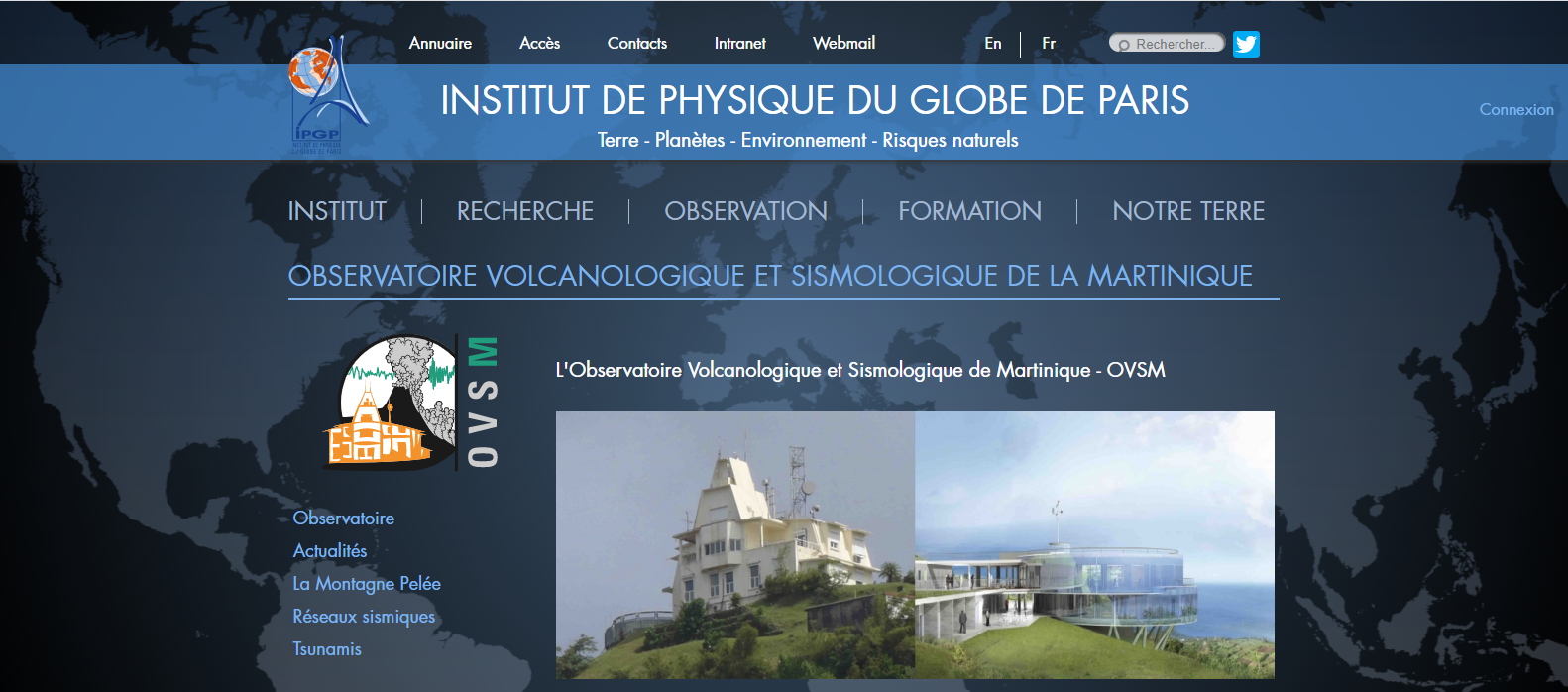 Observatoire du morne des Cadets, Montagne Pelée en Martinique