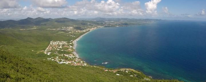 Paysage martinique baie nature large