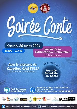 Soiree conte 20 mars 2021 bibliotheque schoelcher fort de france